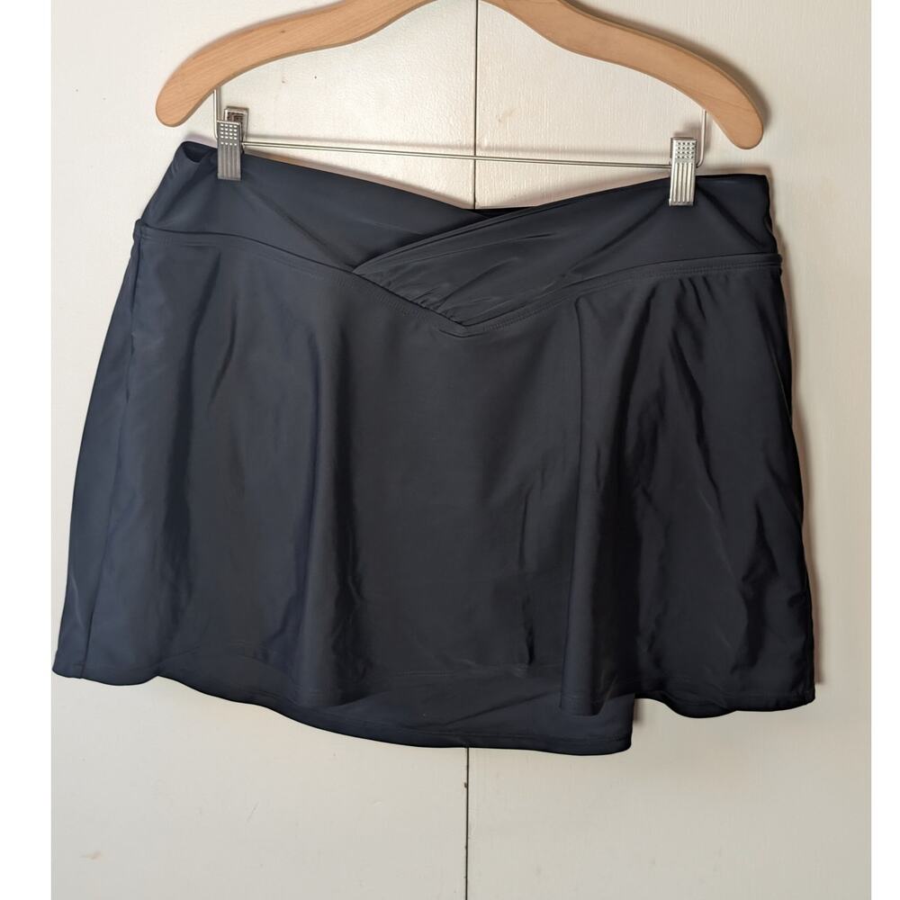 Lands End Black Swim Skirt XL